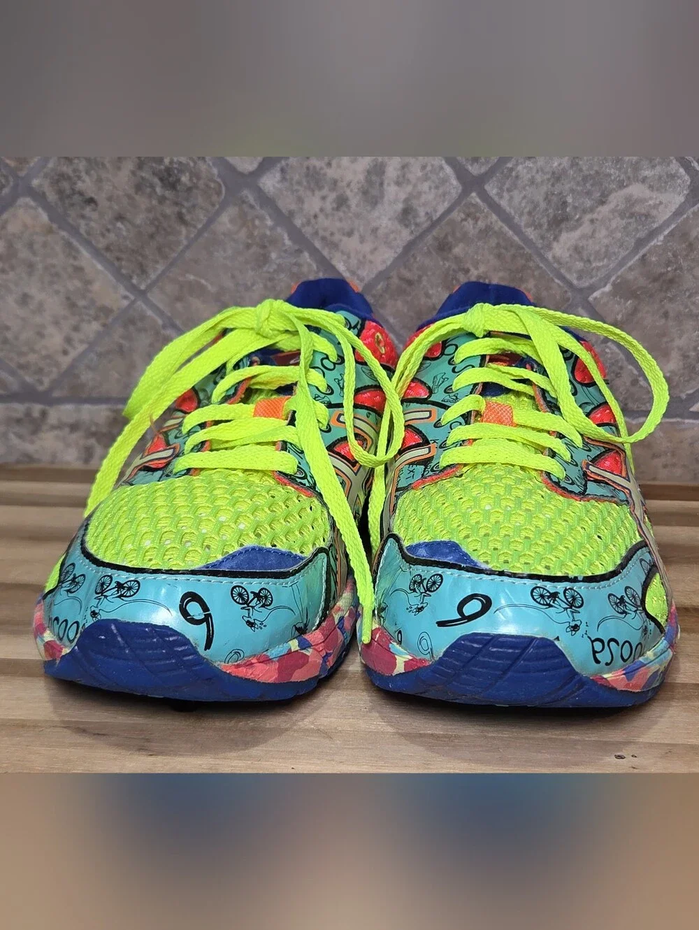 ASICS Mens T113N Gel Nposa Tri 6' Neon Multi Tri Running Shoes Sneakers Size 8.5